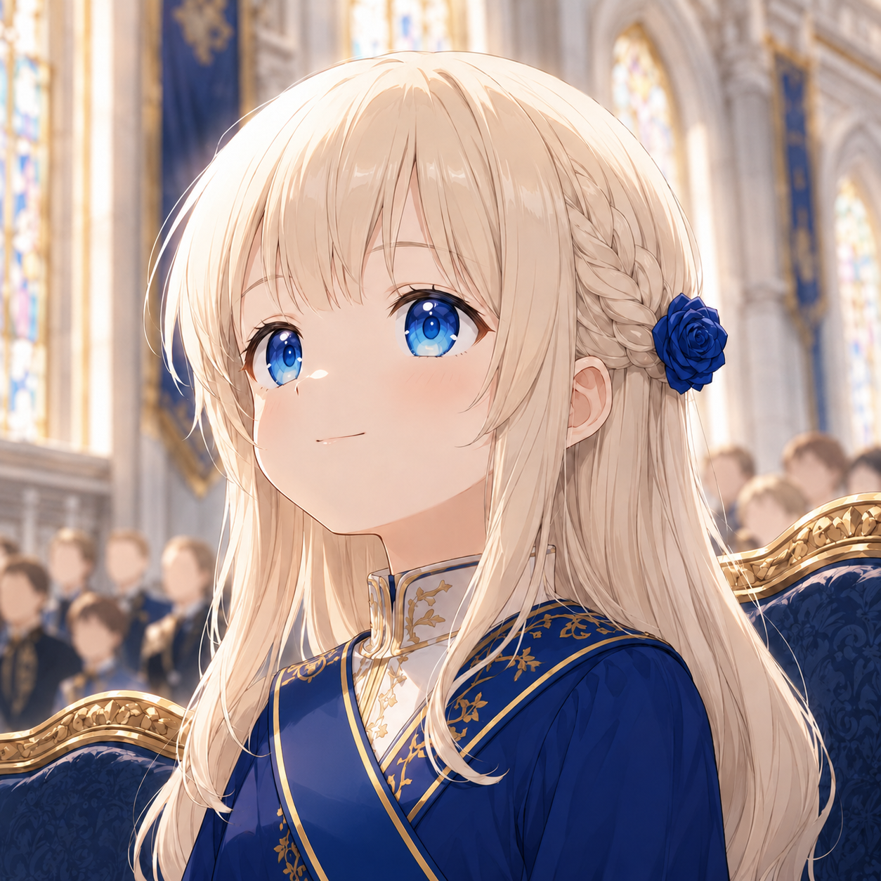 大聖堂のなかでヨハンナへ微笑む妹ソフィア